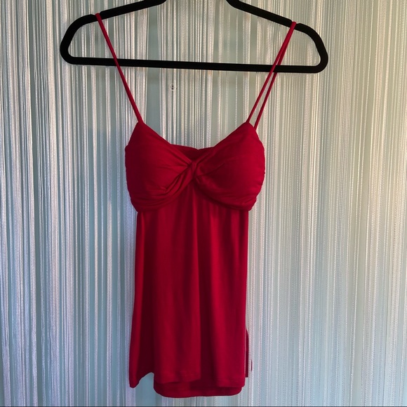 Red Padded Open Back Tank Top NWT Size XS - Picture 2 of 13
